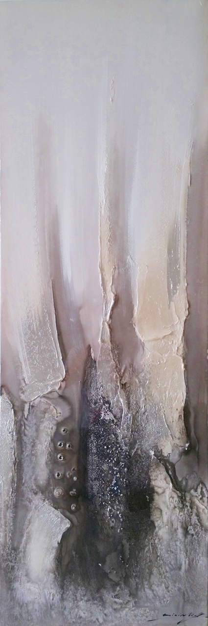 DY036 Wall décor art oil on canvas abstract brown and grey tones